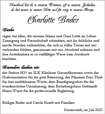 Charlotte Bader