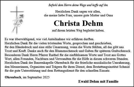 Christa Dehm