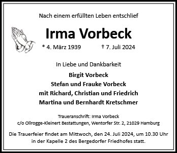 Irma Vorbeck