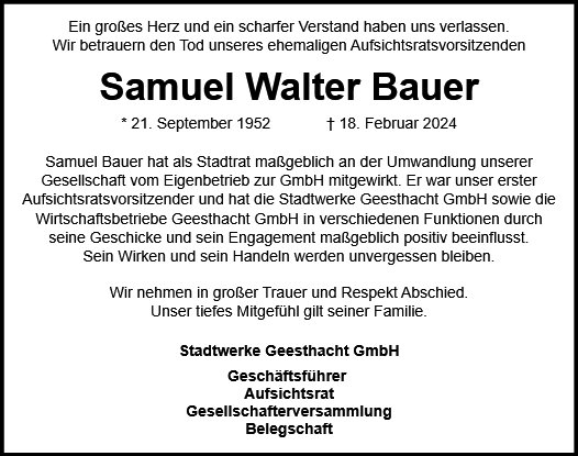 Samuel Walter Bauer