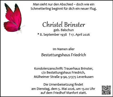 Christel Margot Brinster