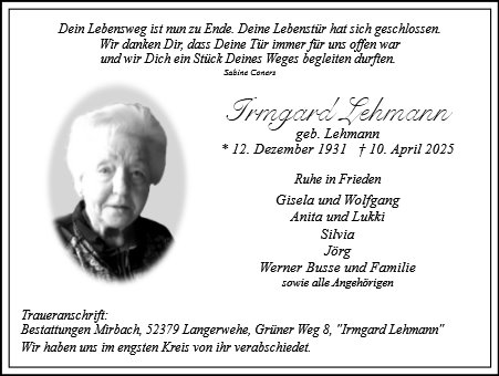 Irmgard Lehmann