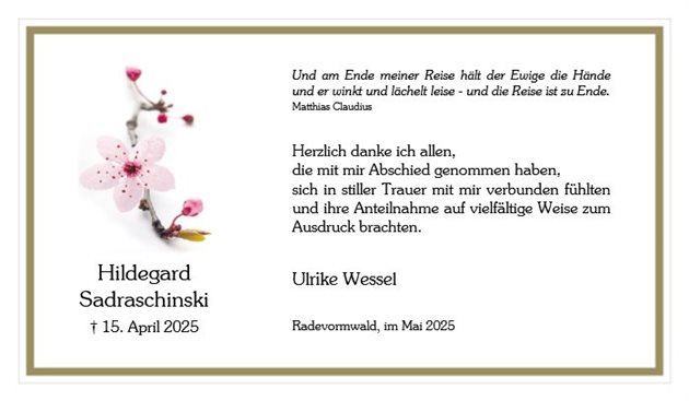 Hildegard Sadraschinski