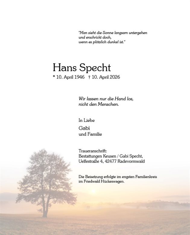 Hans Adolf Specht
