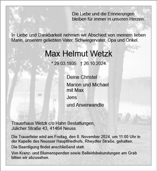 Max Helmut Wetzk