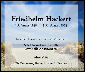 Friedhelm Hackert