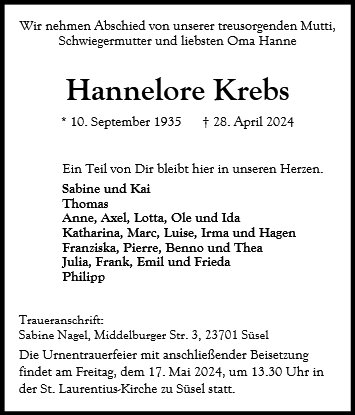 Hannelore Krebs