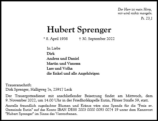 Hubert Sprenger