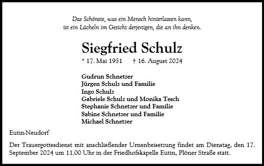 Siegfried Schulz