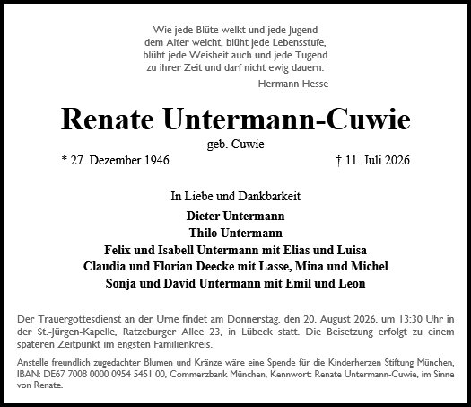 Renate Untermann-Cuwie