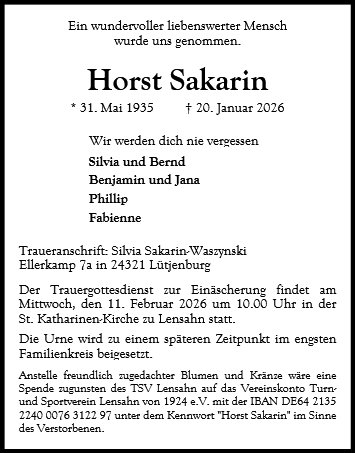 Horst Sakarin