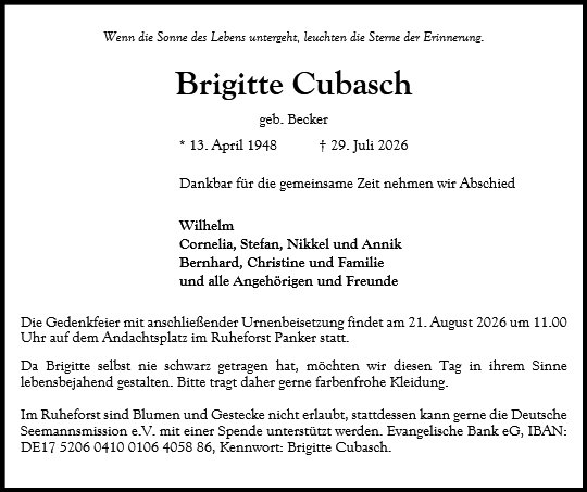 Brigitte Cubasch