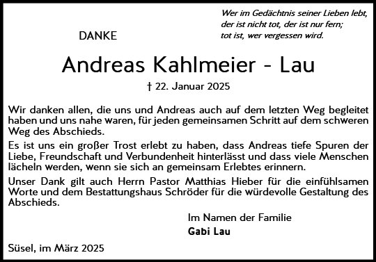 Andreas Kahlmeier - Lau