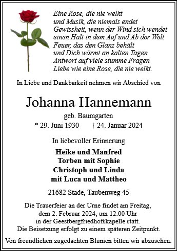 Johanna Hannemann