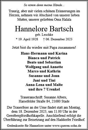 Hannelore Bartsch