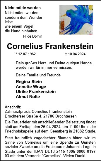 Cornelius Frankenstein
