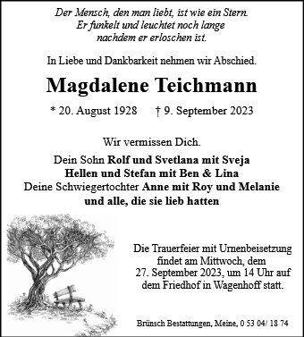 Magdalene Teichmann