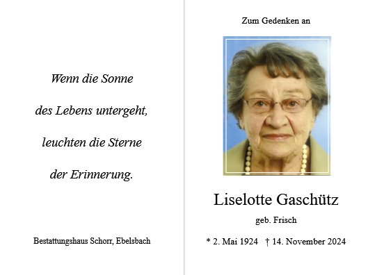 Lieselotte Gaschütz