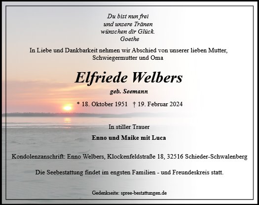 Elfriede Welbers
