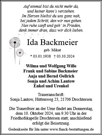 Ida Backmeier