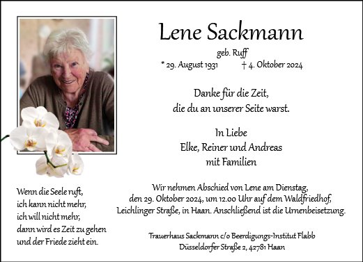 Lene Sackmann