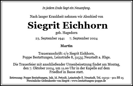 Siegrit Eichhorn