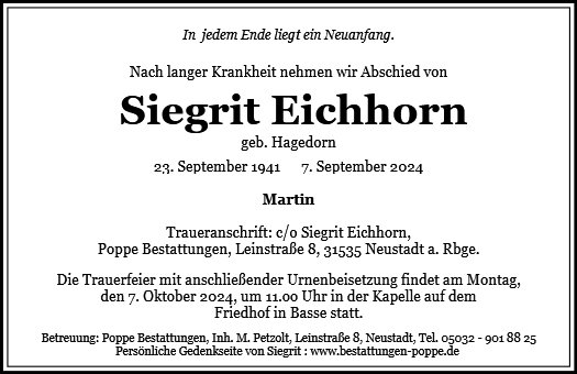 Siegrit Eichhorn