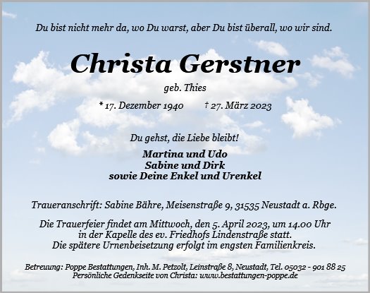 Christa Gerstner