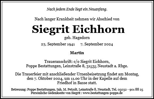 Siegrit Eichhorn