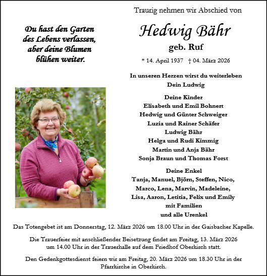 Hedwig Bähr 