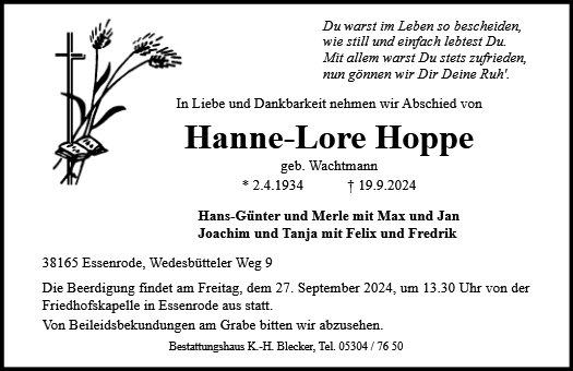 Hanne-Lore Hoppe