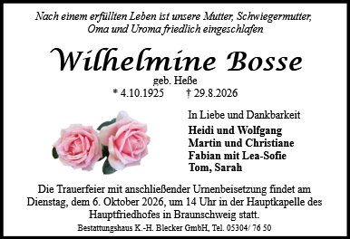 Wilhelmine Bosse