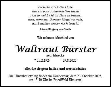 Waltraut Bürster
