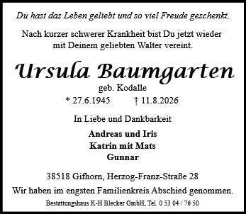 Ursula Baumgarten