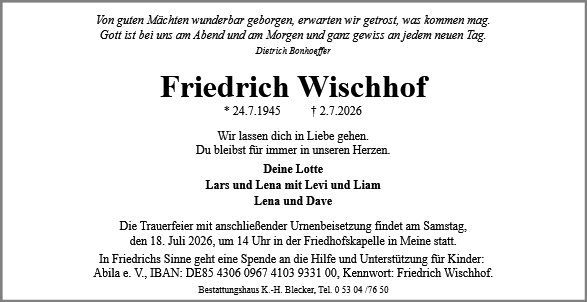 Friedrich Wischhof