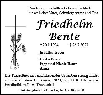 Friedhelm Bente
