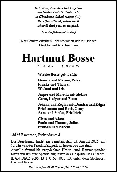 Hartmut Bosse