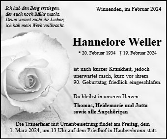 Hannelore Weller