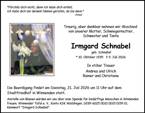 Irmgard Schnabel