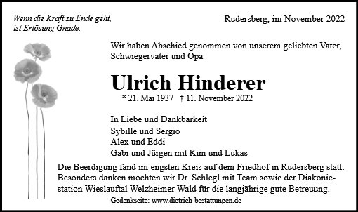 Ulrich Hinderer