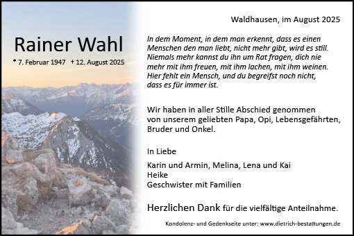 Rainer Wahl