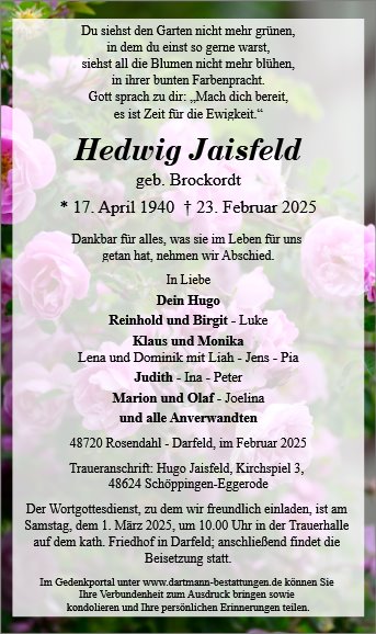 Hedwig Jaisfeld