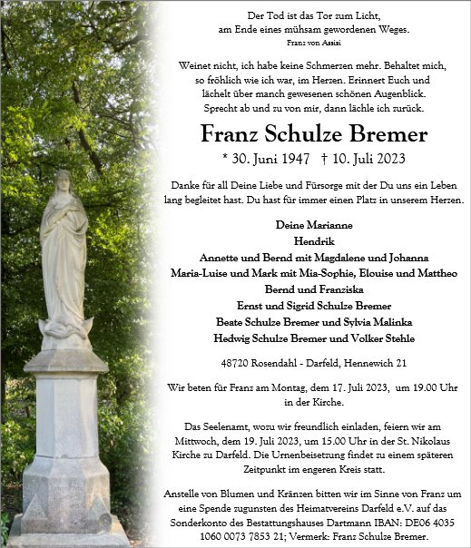 Franz Schulze Bremer