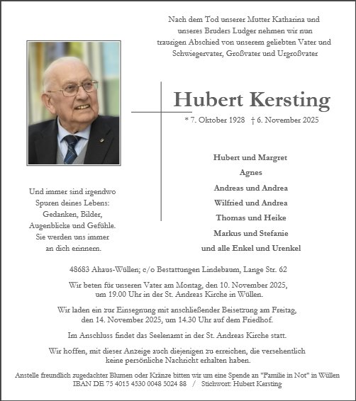 Hubert Sen. Kersting