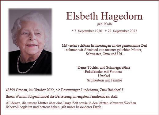 Elsbeth Hagedorn