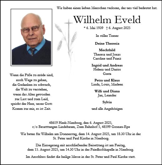 Wilhelm sen. Eveld