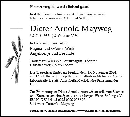 Dieter Arnold Mayweg