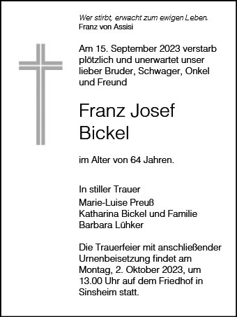 Franz Josef Bickel