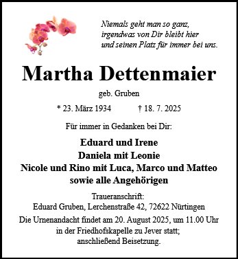 Martha Dettenmaier
