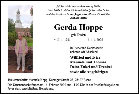 Gerda Hoppe